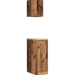 vidaXL Garagekasten 2 st bewerkt hout oud hout
