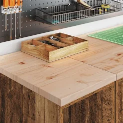 vidaXL Garagekasten 2 st bewerkt hout oud hout