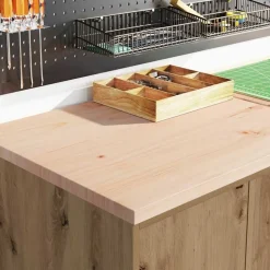 vidaXL Garagekasten 6 st bewerkt hout ambachtelijk eikenhout