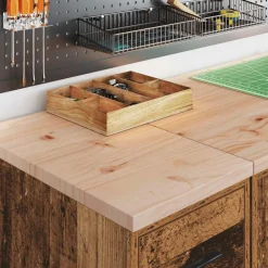 vidaXL Garagekasten 2 st bewerkt hout oud hout