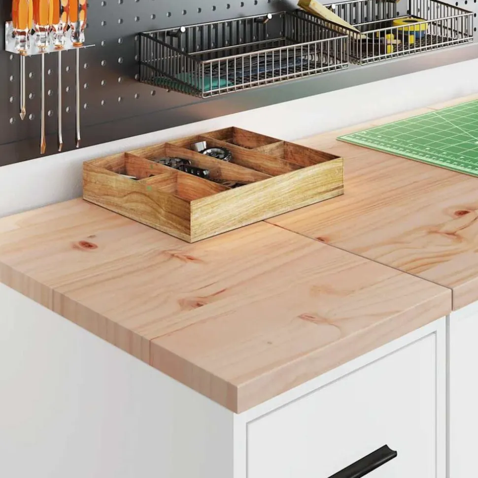 vidaXL Garagekasten 2 st spaanplaat wit