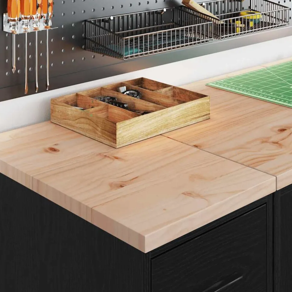 vidaXL Garagekasten 2 st spaanplaat zwart