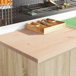 vidaXL Garagekasten 6 st Spaanplaat Sonoma eikenkleurig