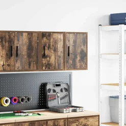 vidaXL Garagewandkasten 2 st Spaanplaat gerookt eikenhout