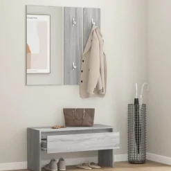 vidaXL Garderobe set bewerkt hout grijs sonoma eikenkleurig