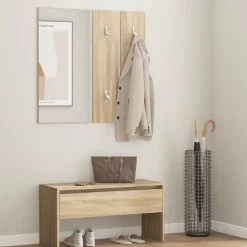 vidaXL Garderobe set bewerkt hout sonoma eiken