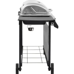vidaXL Gasbarbecue met 6 branders zwart en zilverkleurig