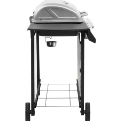 vidaXL Gasbarbecue met 4 branders zwart en zilverkleurig