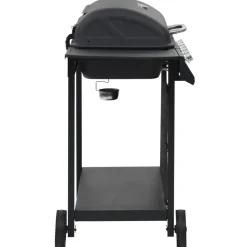 vidaXL Gasbarbecue met 6 kookzones staal zwart