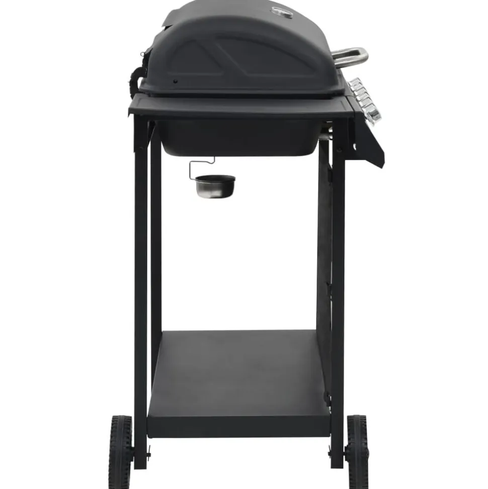 vidaXL Gasbarbecue met 6 kookzones staal zwart