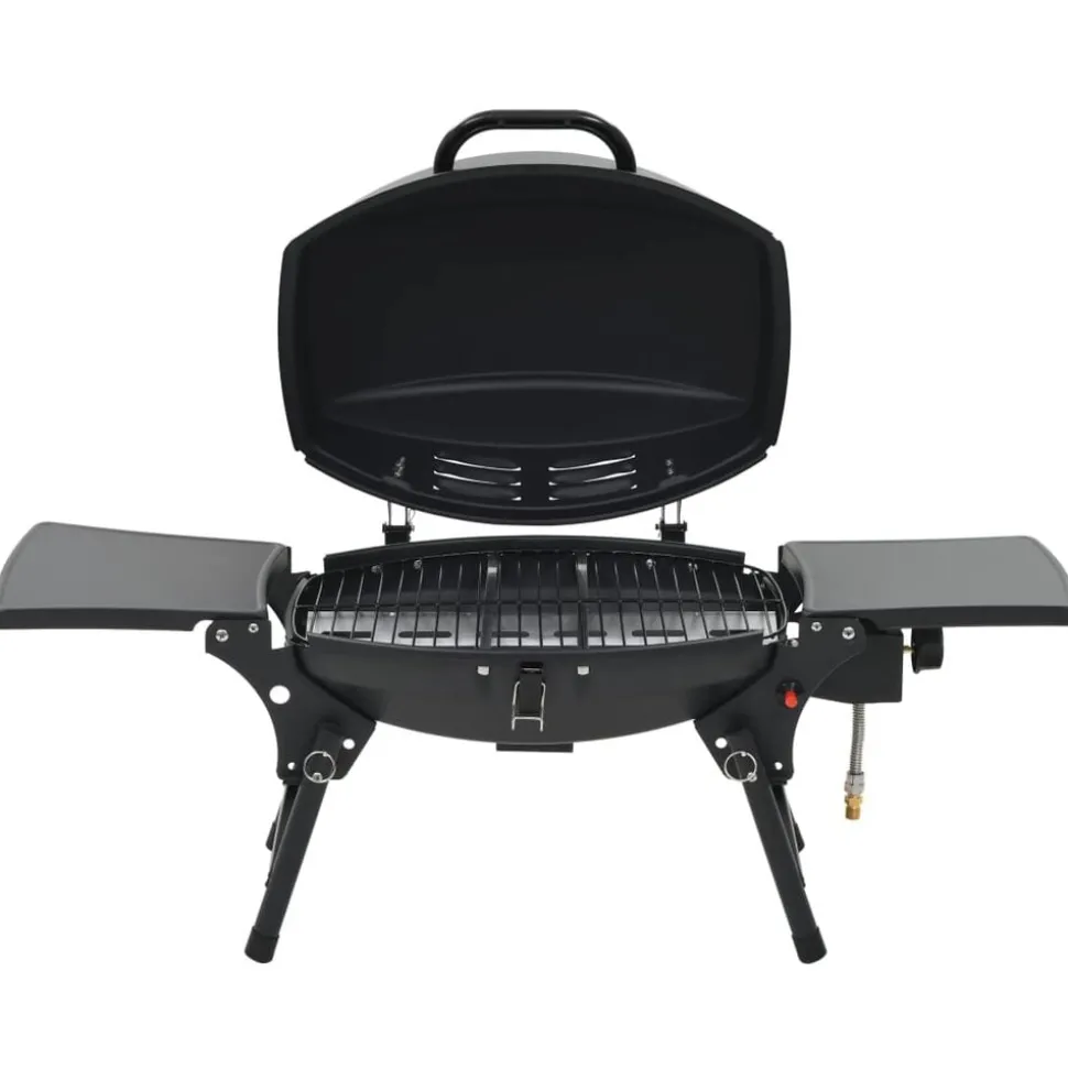 vidaXL Gasbarbecue met kookzone zwart