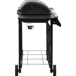 vidaXL Gasbarbecue-grill met 4 branders zwart