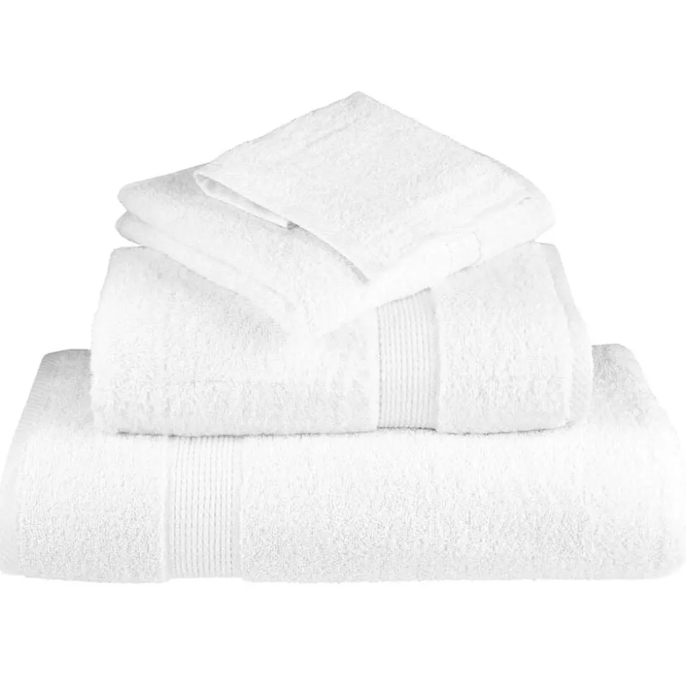 vidaXL Gastendoek SOLUND 2 pcs Wit 15 x 21 cm 550 gsm