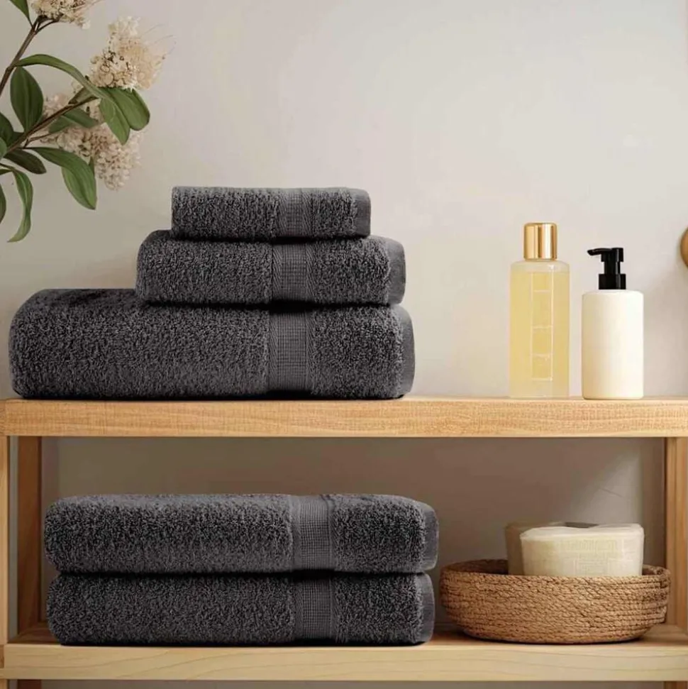 vidaXL Gastendoek SOLUND 2 pcs Antraciet 15 x 21 cm 550 gsm