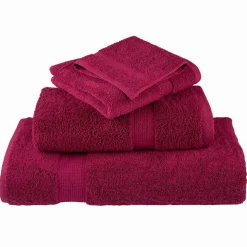 vidaXL Gastendoek SOLUND 4 pcs Bordeauxrood 15 x 21 cm 550 gsm
