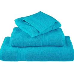vidaXL Gastendoek SOLUND 2 pcs Turquoise 15 x 21 cm 550 gsm