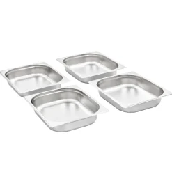 vidaXL Gastronormbakken 4 st GN 1/2 65 mm roestvrij staal