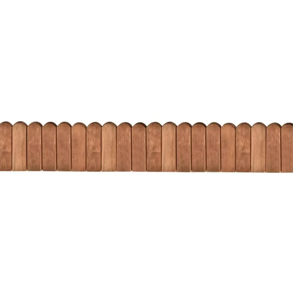 vidaXL Gazonrand 120 cm geïmpregneerd grenenhout bruin