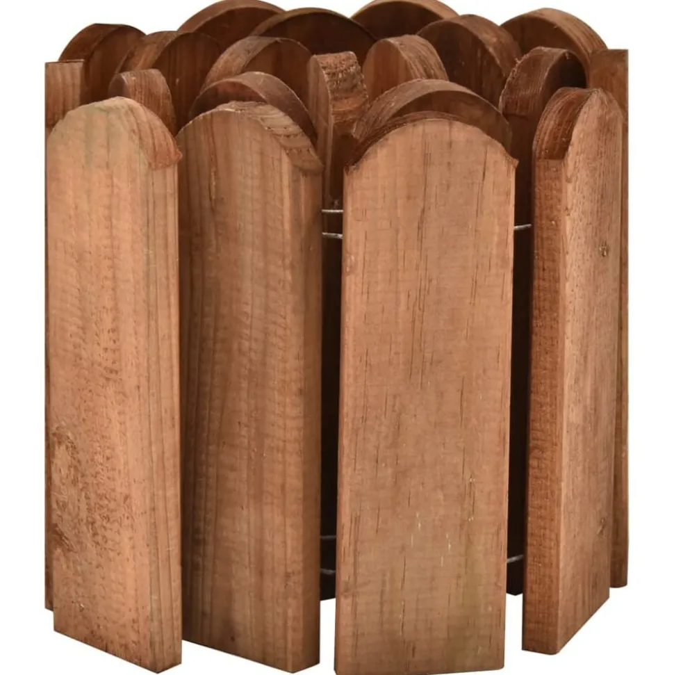 vidaXL Gazonrand 120 cm geïmpregneerd grenenhout bruin