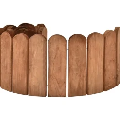 vidaXL Gazonrand 120 cm geïmpregneerd grenenhout bruin