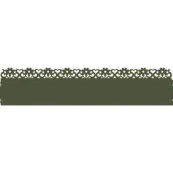 vidaXL Gazonranden 10 pcs Olijf Groen 103 x 0,05 x 22 cm Staal