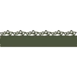 vidaXL Gazonranden 10 pcs Olijf Groen 103 x 0,05 x 22 cm Staal