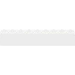 vidaXL Gazonranden 10 pcs Wit 103 x 0,05 x 22 cm Staal