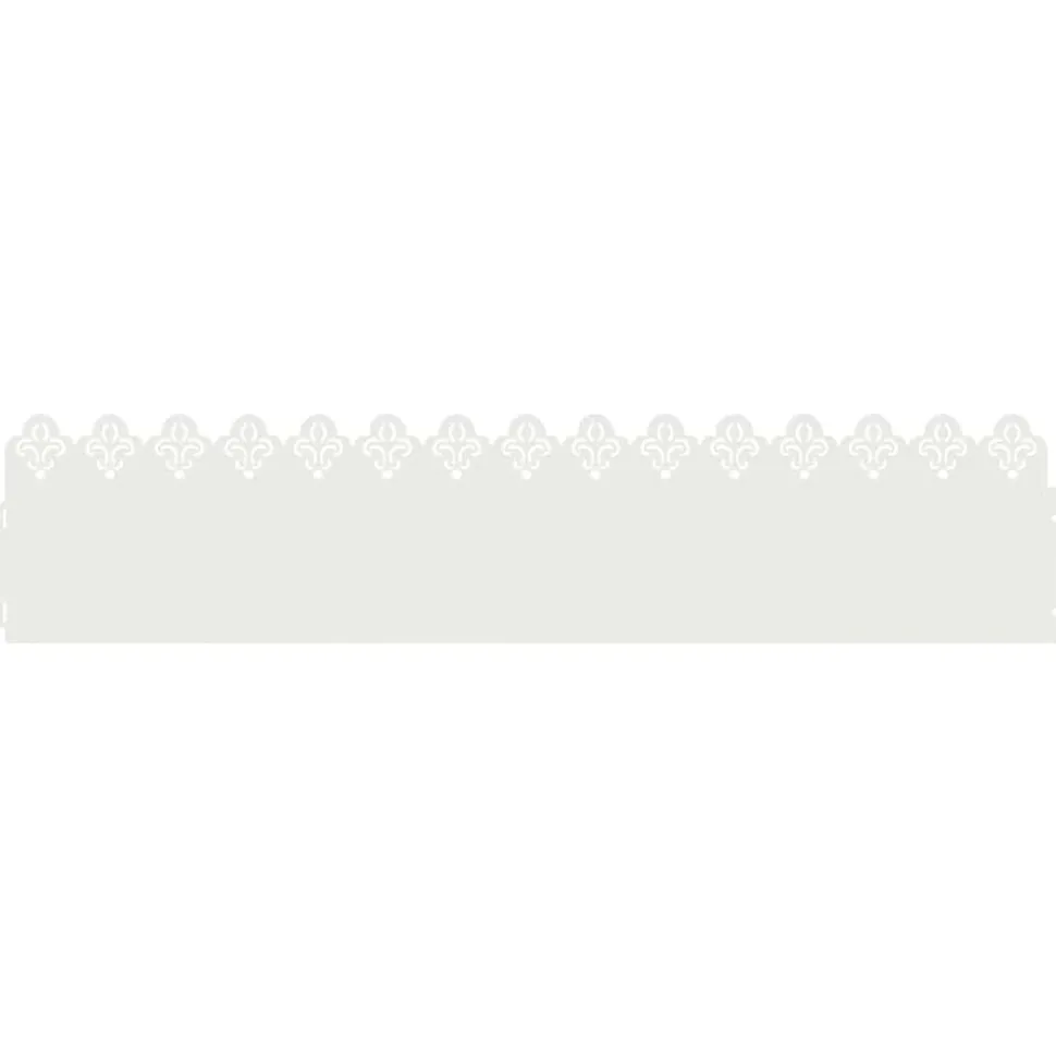 vidaXL Gazonranden 10 pcs Wit 103 x 0,05 x 22 cm Staal