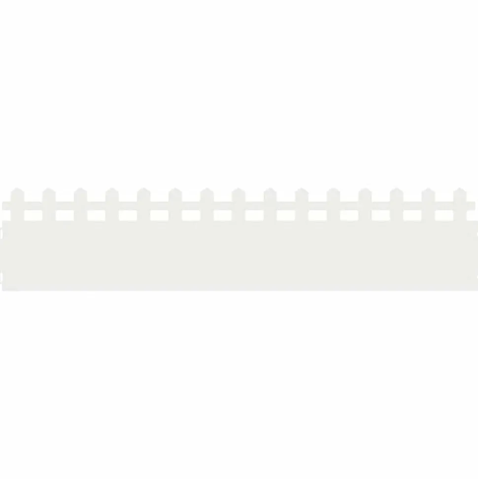 vidaXL Gazonranden 10 pcs Wit 103 x 0,05 x 22 cm Staal