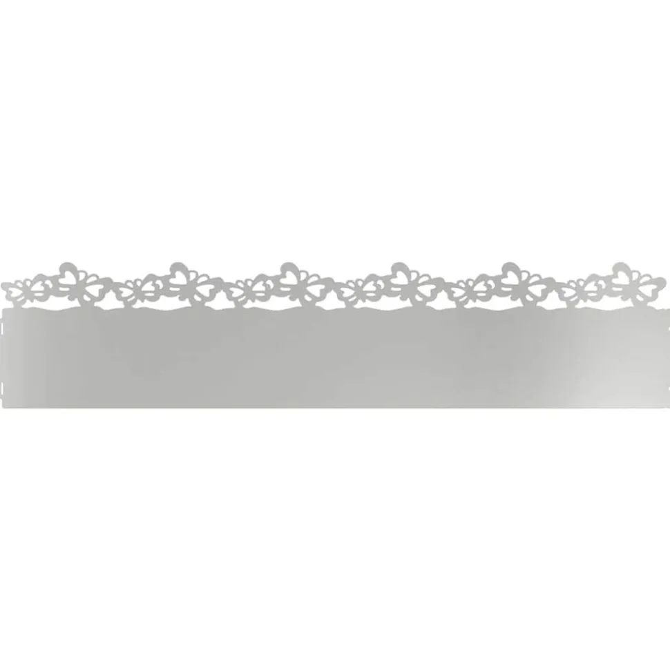 vidaXL Gazonranden 10 pcs Zilver 103 x 0,05 x 22 cm