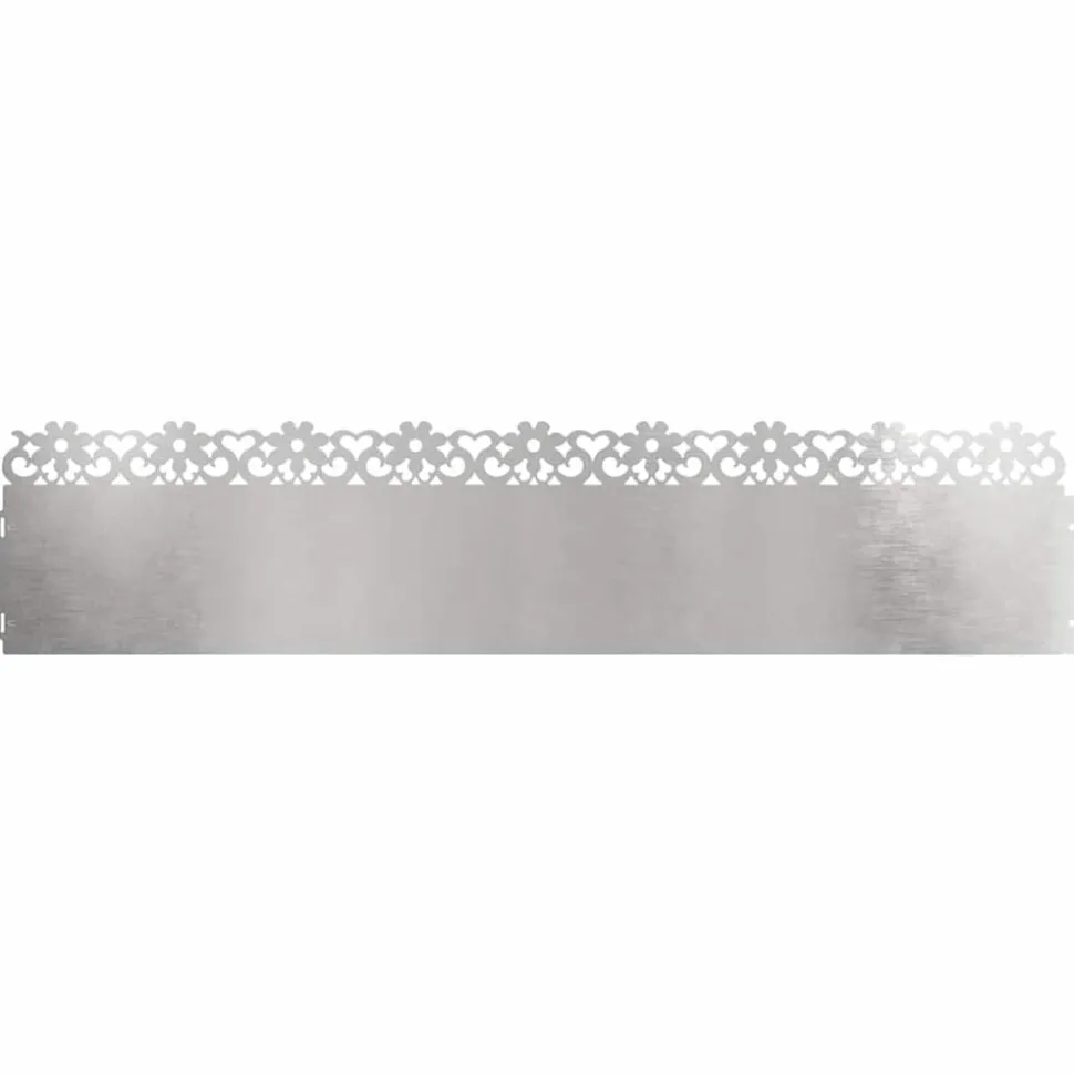 vidaXL Gazonranden 10 pcs Zilver 103 x 0,05 x 22 cm Roestvrij staal