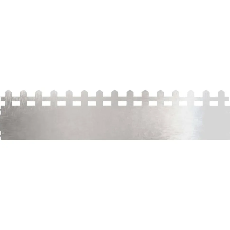 vidaXL Gazonranden 10 pcs Zilver 103 x 0,05 x 22 cm Roestvrij staal