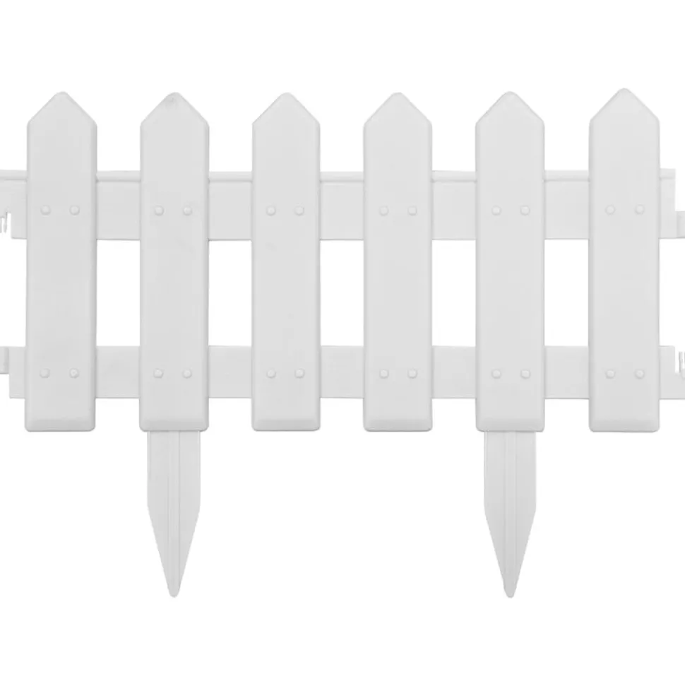 vidaXL Gazonranden 25 st 10 m PP wit