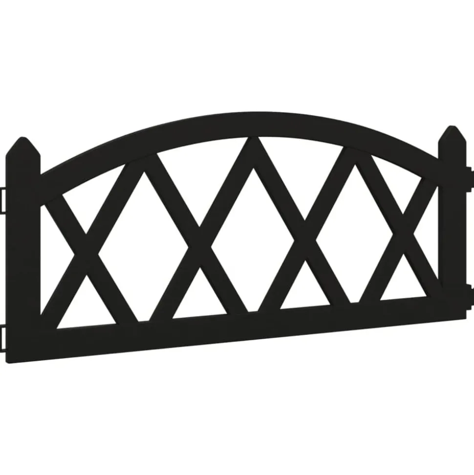 vidaXL Gazonranden 17 st 10 m polypropeen zwart