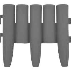 vidaXL Gazonranden 36 st 10 m PP grijs