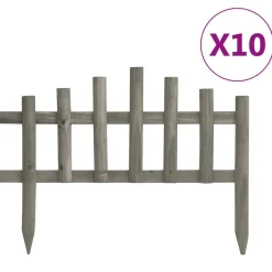 vidaXL Gazonranden 10 st 4,4 m vurenhout