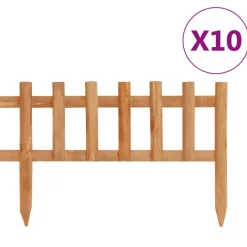 vidaXL Gazonranden 10 st 4,4 m vurenhout
