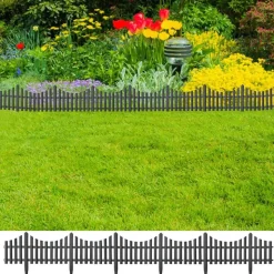 vidaXL Gazonranden 17 st 10 m PP antracietkleurig