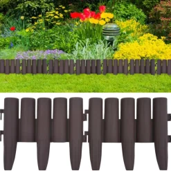 vidaXL Gazonranden 36 st 10 m PP bruin