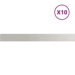 vidaXL Gazonranden 10 st 10x103 cm roestvrij staal