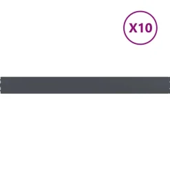 vidaXL Gazonranden 10 st 10x103 cm koudgewalst staal antraciet