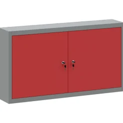 vidaXL Gereedschapskast met plank Rood en Grijs 50 x 20 x 55 cm