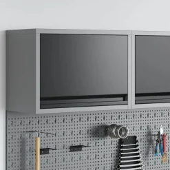 vidaXL Gereedschapskast met opslag Zwart en Grijs 50 x 25 x 35 cm