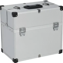 vidaXL Gereedschapskoffer 38x22,5x34 cm aluminium zilverkleurig