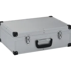 vidaXL Gereedschapskoffer 46x33x16 cm aluminium zilverkleurig