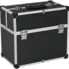 vidaXL Gereedschapskoffer 38x22,5x34 cm aluminium zwart