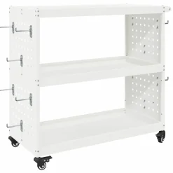 vidaXL Gereedschapswagen Wit 75 x 35 x 73 cm Koudgewalst staal