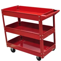 vidaXL Gereedschapswagen 100 kg rood