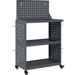vidaXL Gereedschapswagen Antraciet 65 x 35 x 111 cm Koudgewalst staal