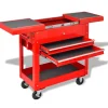 vidaXL Gereedschapswagen Rood 70.5 x 37 x 71 cm Staal